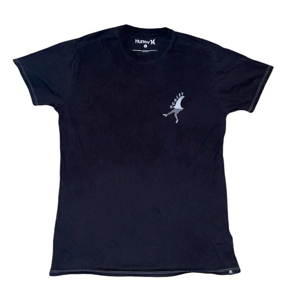 Hurley Shirt Womens Small Black Short Sleeve Casual Logo Tee Singles Night - Picture 2 of 5